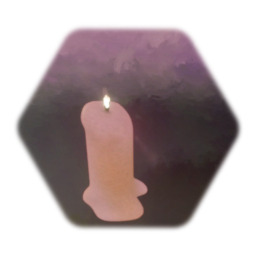 Lit candle