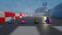 Lucinia meta runner racing stadium with item boxs