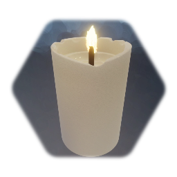 Candle with flame
