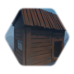 Old shed with interior