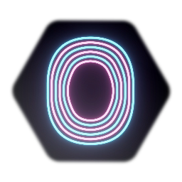 Neon Retro Striped Letter O