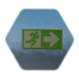 Glowing exit sign with sound