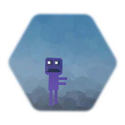 Scared purple guy
