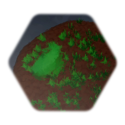 Muddy Field with Bushes