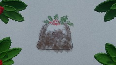 Christmas Pudding Aquarell