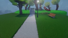 Shrek goes to the park but he's super tall and is walking foot!