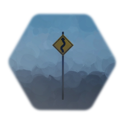 Breakable Winding Road Sign
