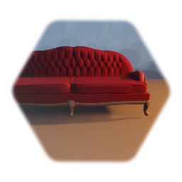 Red velvet Victorian gothic couch