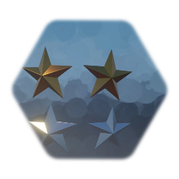 golden & silver star earrings