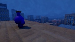 Magolor kicks King Pig out of the building