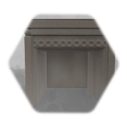 Aged mantel (for brick fireplace)
