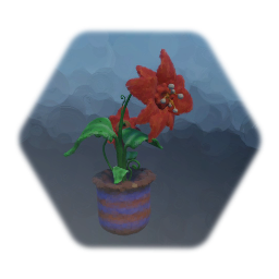 Potted Red Flowers