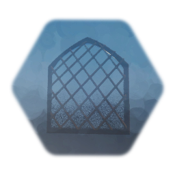 Antique Glass Window Pane with wood lattice