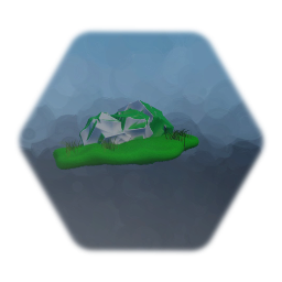 Grassy rock