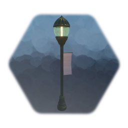 Lamp, City / Park 2 w/ Banner