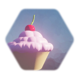 Cupcake with a cherry on top