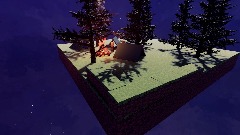 Minecraft villagers in a forest