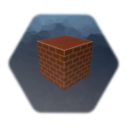Red Brick Block - Cube