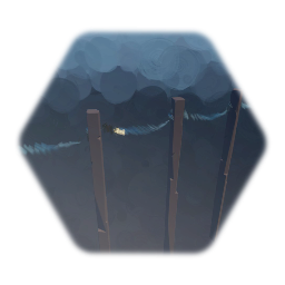 Small rope-linked fence section, open-ended.