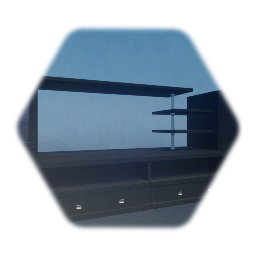 Black Shelf  and Cupboard