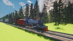 Chico driving a train