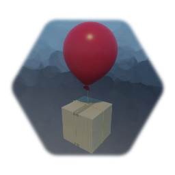 Box with balloon