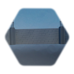 Large Brick Wall with Small  tower - no texture