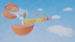 Mouse & Fruits in the Sky