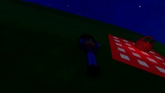 Brandon sleeps on the grass after he had a picnic