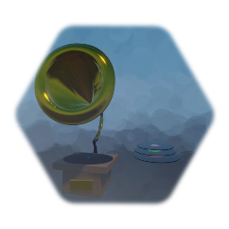 Hello neighbor Gramophone with discs