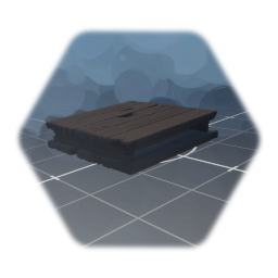 Rough wooden platform pallet