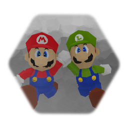 SM64 Mario & Luigi Poly Models