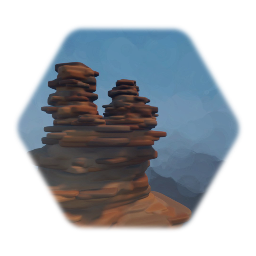 Wild west desert rock stacks