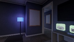 Bed and Living Room.