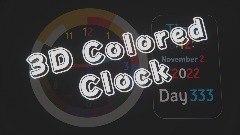 3D Colored Clock
