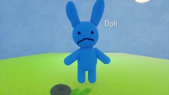 Blue Rabbitt Drops His Donut