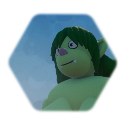 オーク型の女の子パペット