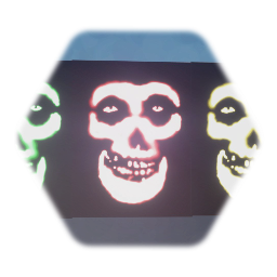 Rasta Misfit skull glow wall decoration