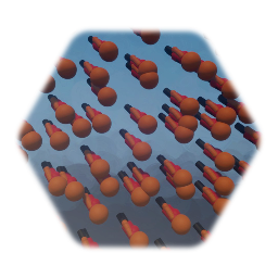 Army of reddish orange men on drugs