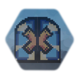 Pixel Art Stitched Egg Door