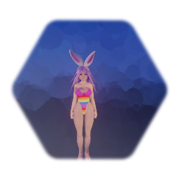 Rainbow Bunny Girl