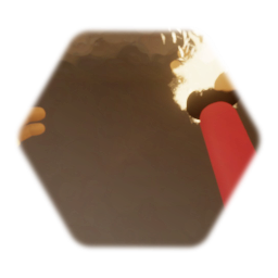 First Person Character with flames