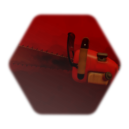 Red chainsaw