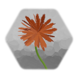 Childhood Marker Flower (Orange Pom-Pom)