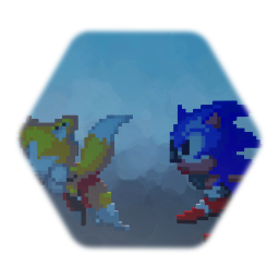 2D Sonic and Tails Walking