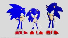 Sonic,sonic and sonic face to face