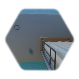 Hospital room with FPS character