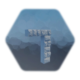 Ashlar stones wall segment opening left