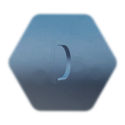 "D" (one block) metal letter