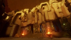 Ancient egyptian desert - Petra temple